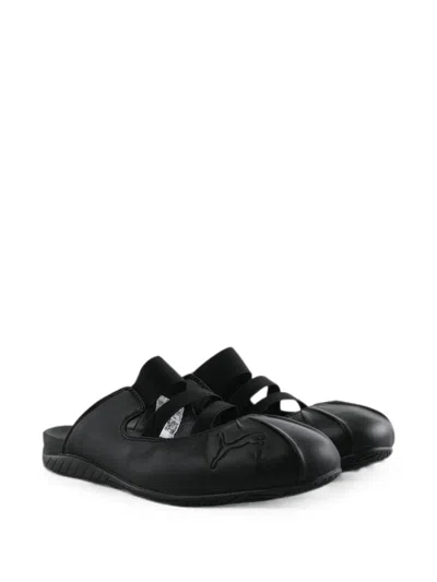 Puma Speedcat Elasticated Strap Mules In Black