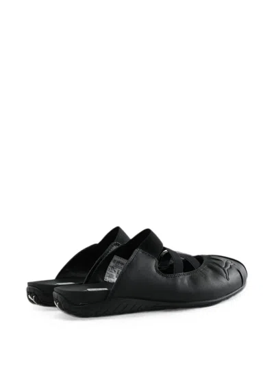 Puma Speedcat Elasticated Strap Mules In Black