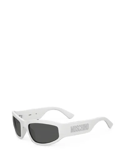 Moschino Rectangle-frame Sunglasses In White