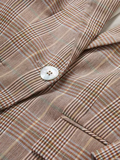 Veronica Beard Clayton Single-breasted Check-pattern Cotton Blazer In Multi