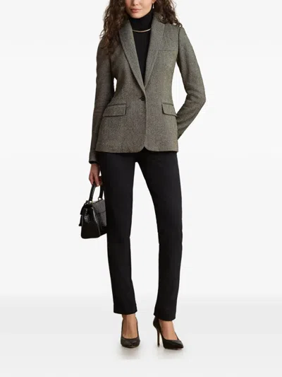 Ralph Lauren Herringbone Single-button Blazer In Multi