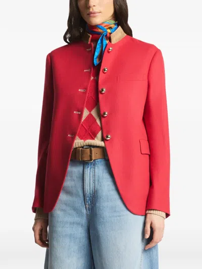 Fay Button-up Jacket In Red