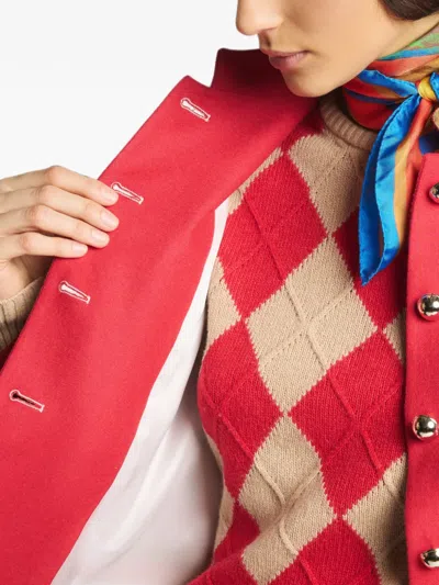 Fay Button-up Jacket In Red