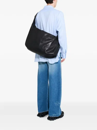 Ssstein Shirring-handle Shoulder Bag In Red