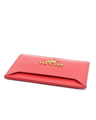 Prada Card Holder In Red