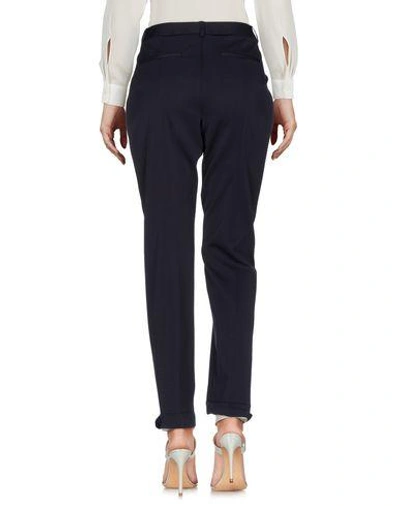 Shop Tory Burch Casual Pants In Dark Blue