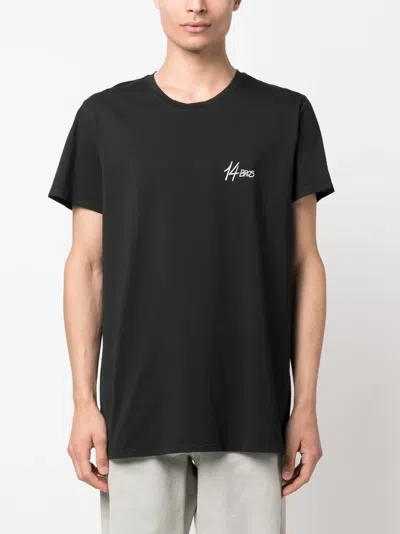 14bros Logo-print Cotton T-shirt In Multi