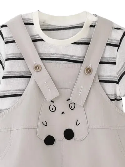 Banblu Striped T-shirt And Playsuit Set In Multi