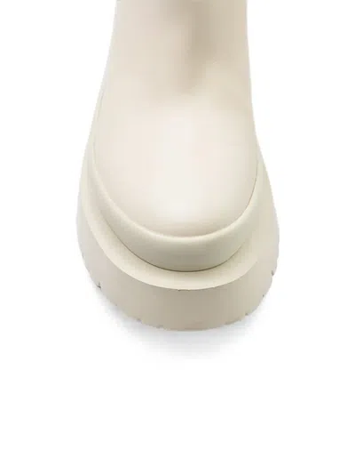 Valentino One Stud Platform Boots In Neutral