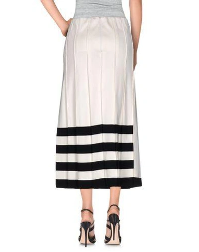 Shop Calvin Klein Collection Midi Skirts In Ivory
