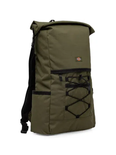 Dickies Roll-top Logo-patch Backpack In Red