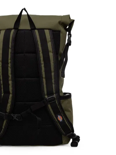 Dickies Roll-top Logo-patch Backpack In Red