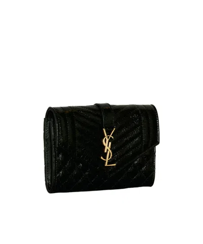 Saint Laurent Envelope Matelassé Small Wallet In Pattern