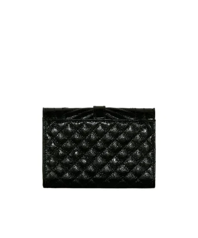 Saint Laurent Envelope Matelassé Small Wallet In Pattern
