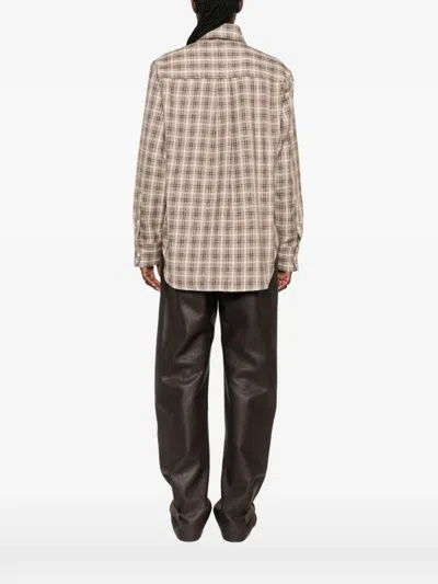 Rohe Check-pattern Shirt In Brown