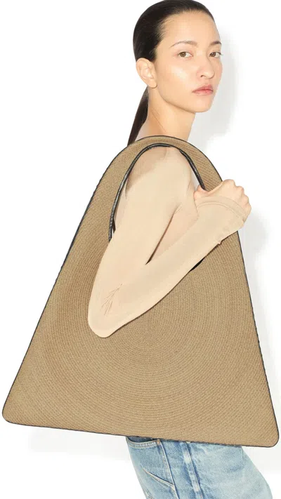 Alaïa Triangular Open-top Tote Bag In Orange