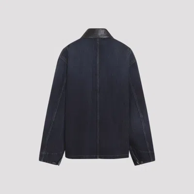 Prada Long-sleeved Casual Jacket In Blue