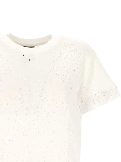 Thom Krom Distressed T-shirt In White