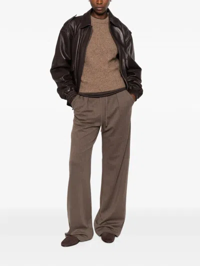 Max Mara Drawstring Track Pants In Brown