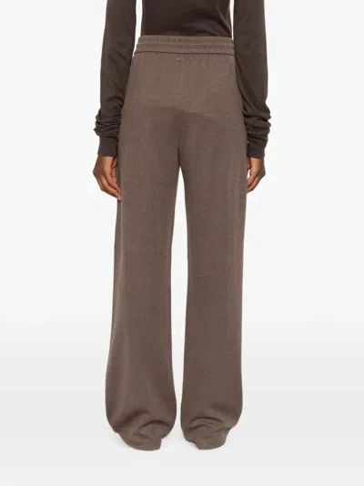 Max Mara Drawstring Track Pants In Brown
