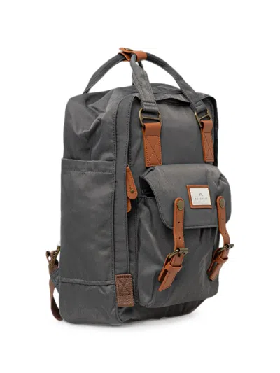 Doughnut Macaroon Buckled Backpack In Gray