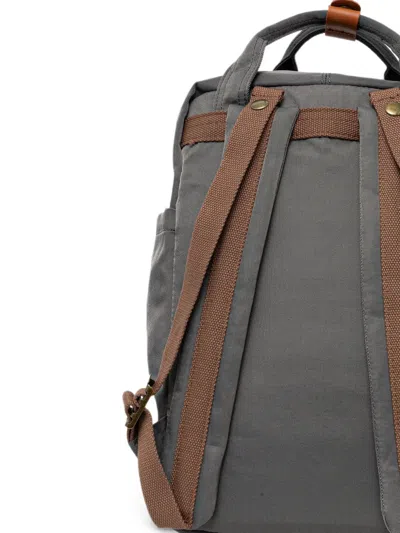 Doughnut Macaroon Buckled Backpack In Gray