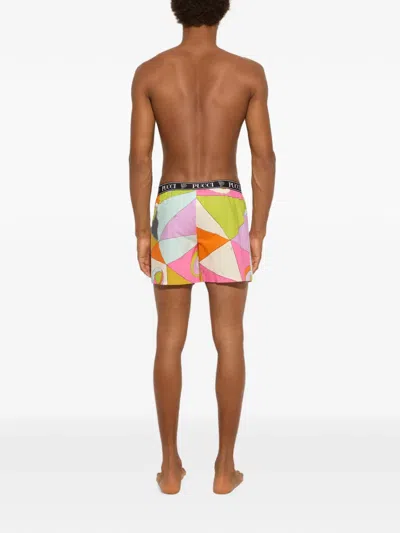 Pucci Occhi-print Boxer Shorts In Multi