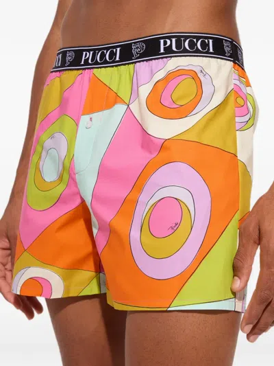 Pucci Occhi-print Boxer Shorts In Multi