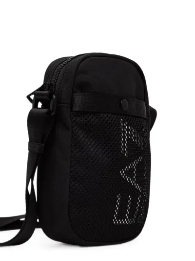 Ea7 Logo-print Mesh-panel Belt Bag In Neutral