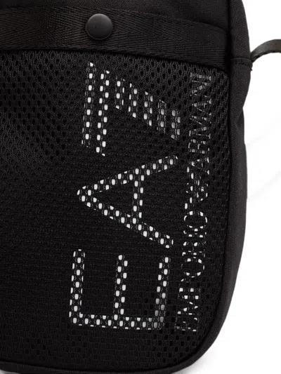 Ea7 Logo-print Mesh-panel Belt Bag In Neutral