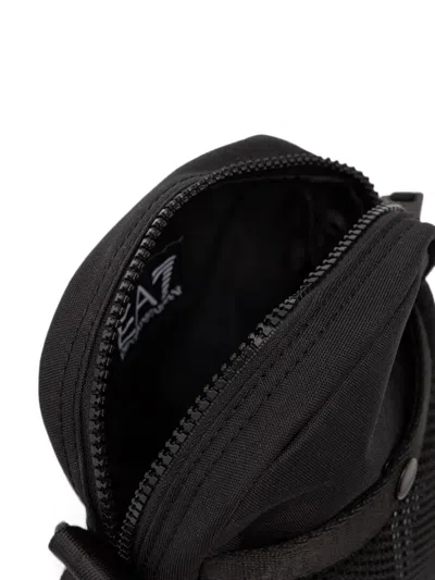 Ea7 Logo-print Mesh-panel Belt Bag In Neutral