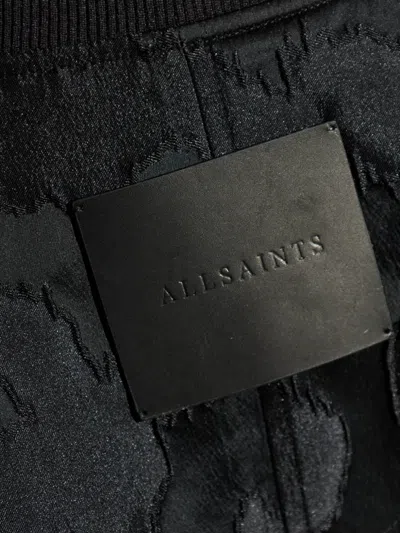Allsaints Bayse Oversized Bomber Jacket In Black