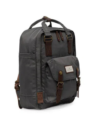 Doughnut Macaroon Buckled Backpack In Gray