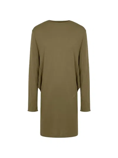 Jacquemus The Mistral Open-back Draped Jersey Mini Dress In Green