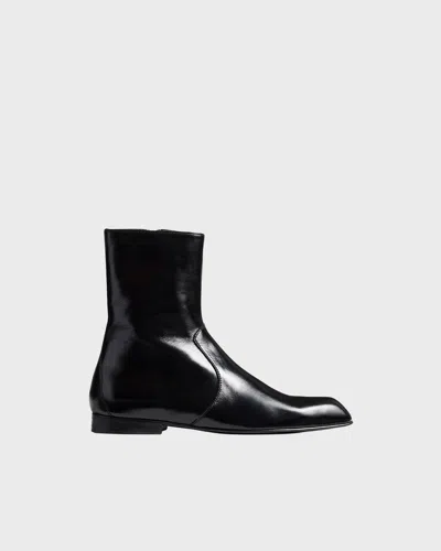 Khaite Glossy Enameled Leather Boot In Multi