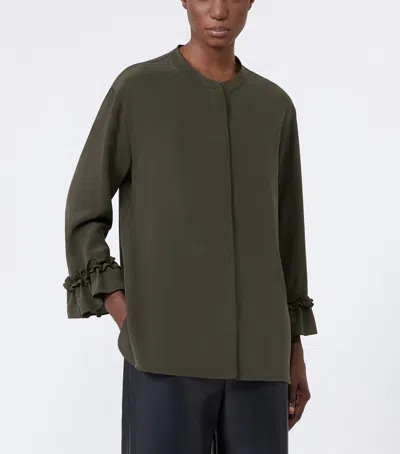 Max Mara Long-sleeved Top In Green