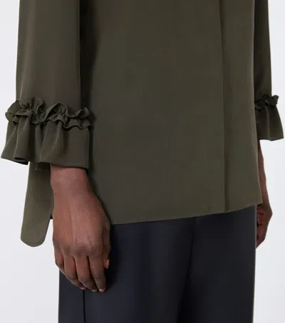 Max Mara Long-sleeved Top In Green