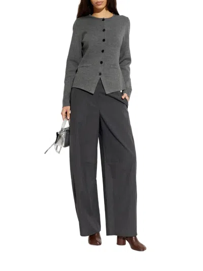 Samsoe & Samsoe Salula Button-up Cardigan In Gray