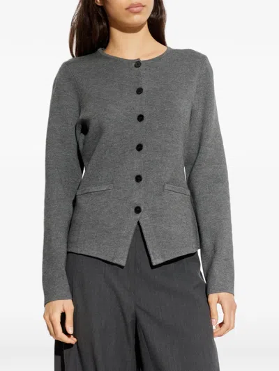 Samsoe & Samsoe Salula Button-up Cardigan In Gray