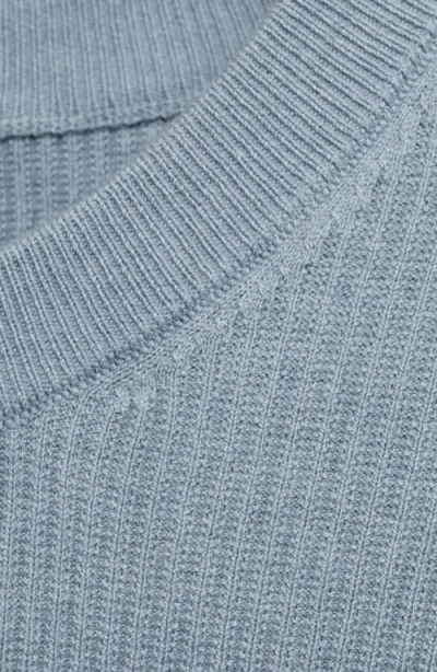 Mango Rib Sweater In Blue