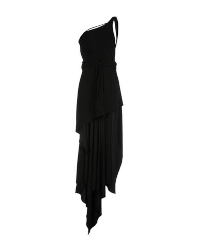 Anthony Vaccarello Long Dress In Black