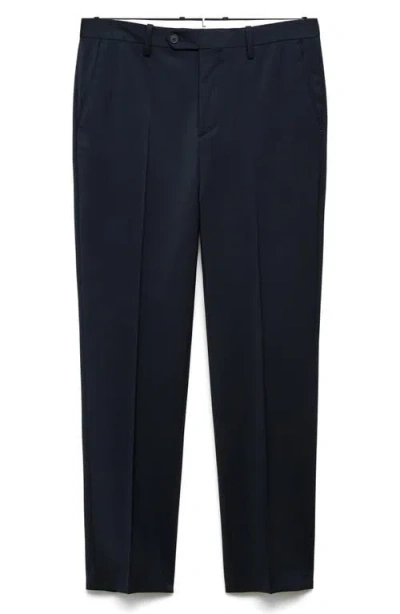 Mango Wool Suit Pants In Blue