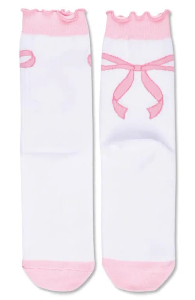 Iscream Kids' Bow Crew Socks In White
