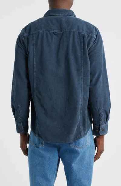 Corridor Cotton Corduroy Button-up Shirt In Blue