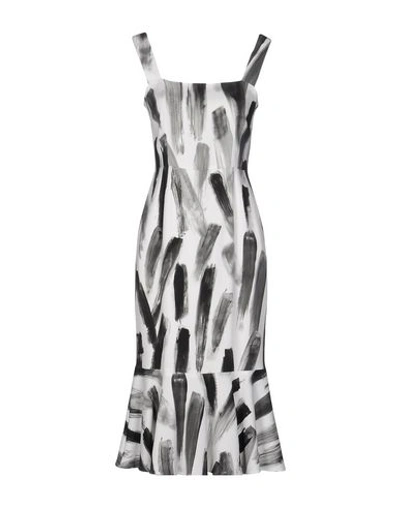 Dolce & Gabbana Midi Dress In Steel Grey