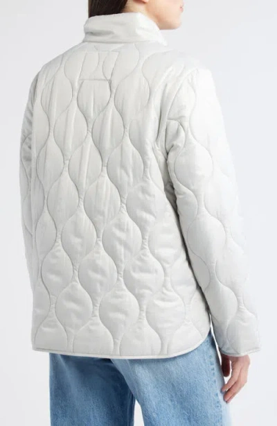 Sam Edelman Stand Collar Bomber Jacket In Gray
