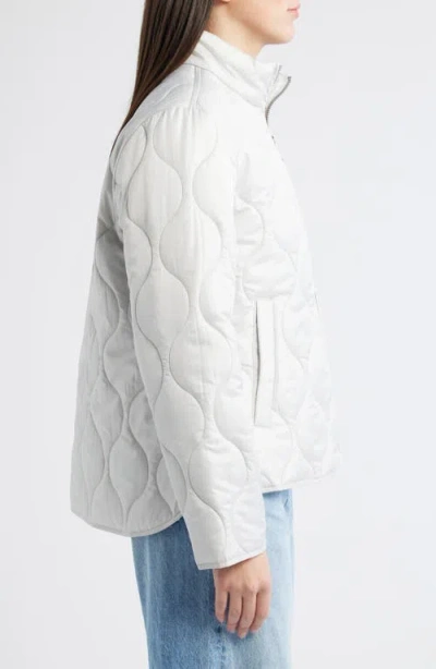 Sam Edelman Stand Collar Bomber Jacket In Gray