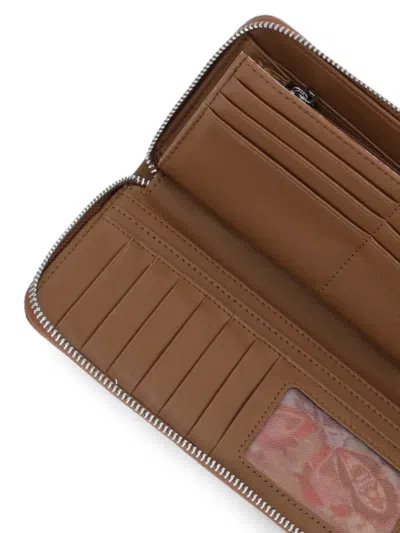 Desigual Stud-embellished Wallet In Red