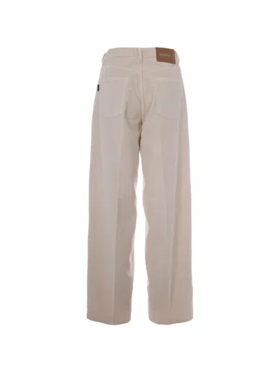 Haikure Beige Straight High Rise Jeans In Neutral