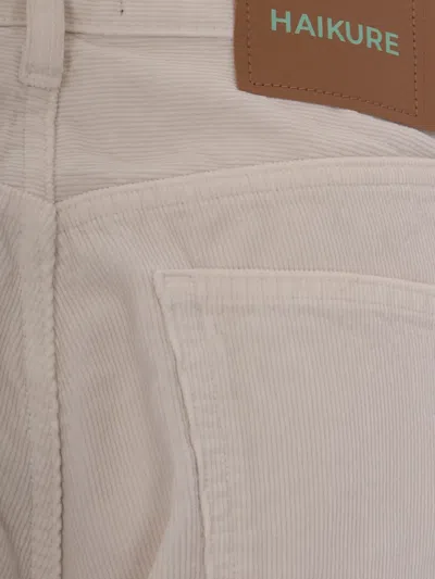 Haikure Beige Straight High Rise Jeans In Neutral